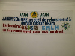 ELISA et SMLH présents en Haïti (banderoles AFAM)