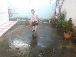 La nouvelle cour  de la Maison d'Amour d'Ho Chi Minh Ville