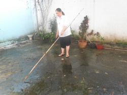 La nouvelle cour  de la Maison d'Amour d'Ho Chi Minh Ville