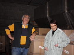 Opération mise en cartons de cartables